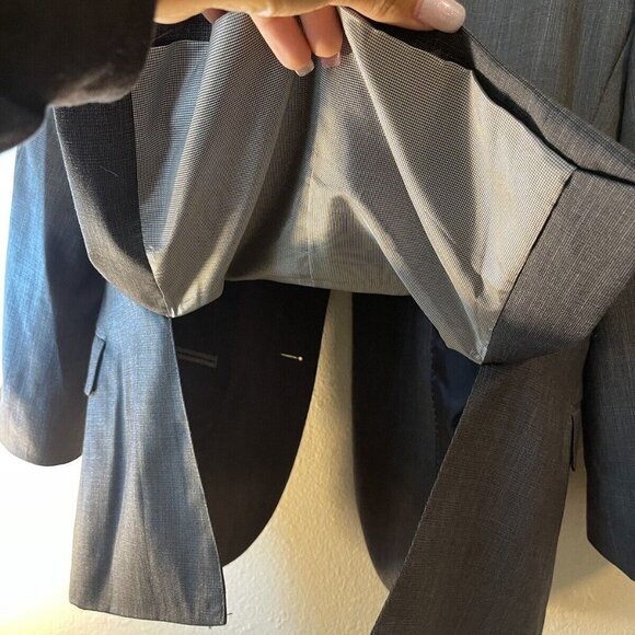 Marc Ecko 2 Button Suit Jacket Blazer Sport Coat Lined Men's Gray - Picture 11 of 16